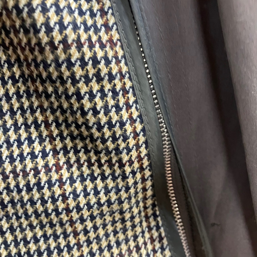 Vintage Towncraft Men's Charcoal Grey Double Breasted Belted Trench Coat 42 Tall - Picture 14 of 16